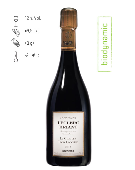 Leclerc Briant Le Clos des Trois Clochers 2015 Brut Zéro Champagne