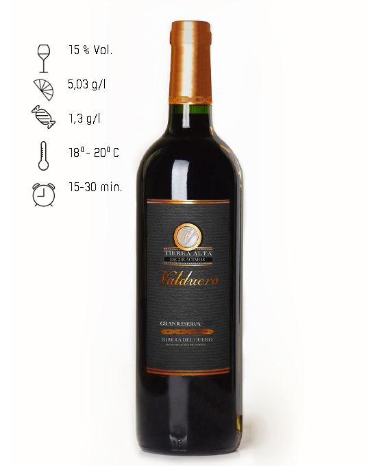 VALDUERO TIERRA ALTA DE 2 RACIMOS G.RESERVA 2012